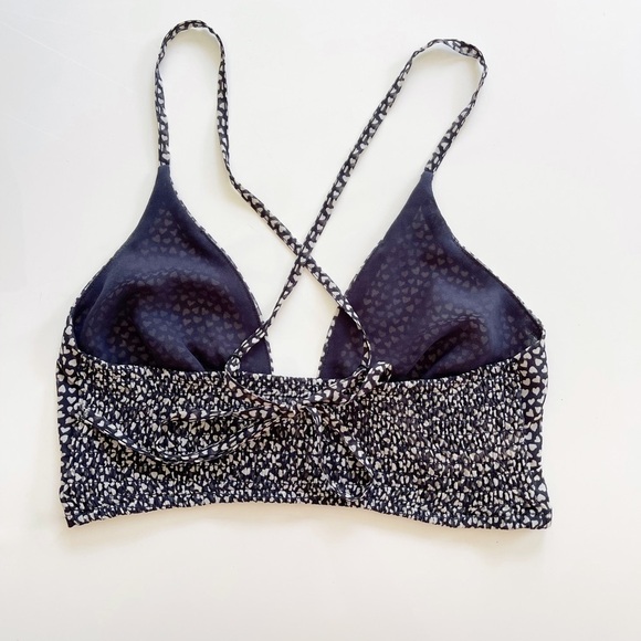 Free People Cassie Soft Bra Black Heart Print - XS - Picture 7 of 8